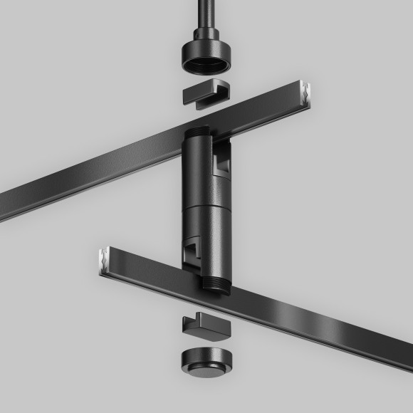 Потолочная стойка двойная поворотная Medium с перед. питания на 2 уровень Maytoni Flarity TRA158C-D1-B