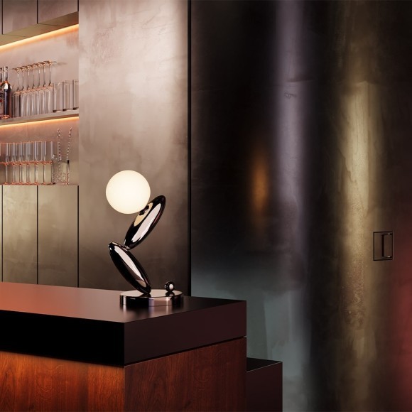 MOD482TL-L6PT3K Настольный светильник ограниченной серии (50шт) с сенсорным диммером и индивидуальной гравировкой Maytoni Resonance