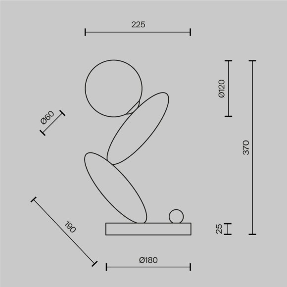 MOD482TL-L6PT3K Настольный светильник ограниченной серии (50шт) с сенсорным диммером и индивидуальной гравировкой Maytoni Resonance