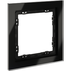 VLS110108 Рамка стеклянная для электрических изделий VOLTUM серии S70 на 1 пост черного цвета из стекла VLS110108 Рамка стеклянная для электрических изделий VOLTUM серии S70 на 1 пост черного цвета из стекла