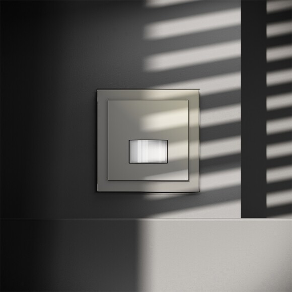 VLS070504 Датчик движения встраиваемый шелкового цвета. Расстояние до 9 м, угол до 120°, мощность 500 Ватт VOLTUM S70 (шелк)