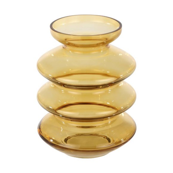 421354 Ваза декоративная BEVATO,  H200, ?160, стекло, охра