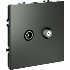 VLS060406 Розетка телевизионная оконечная для кабелей RG 6 - SAT 50 - SAT 703 - DG 113 (TV+SAT) (Телевизионный + Спутниковый) титанового цвета VOLTUM S70 (титан) VLS060406 Розетка телевизионная оконечная для кабелей RG 6 - SAT 50 - SAT 703 - DG 113 (TV+SAT) (Телевизионный + Спутниковый) титанового цвета VOLTUM S70 (титан)