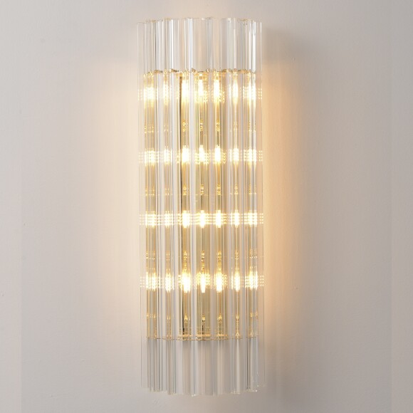 Crystal Lux COLOSSEO AP4 3910/404 Бра настенное хрустальное золото прозрачное 4xG9 макс. 40Вт, декоративный светильник на стену, без выключателя