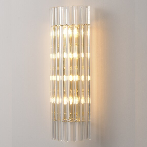 Crystal Lux COLOSSEO AP4 3910/404 Бра настенное хрустальное золото прозрачное 4xG9 макс. 40Вт, декоративный светильник на стену, без выключателя