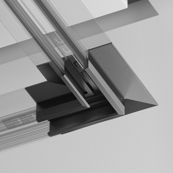 Maytoni Exility X TRA239CLS-42.12B Угловое 90° соединение горизонтальное, для ГКЛ шинопроводов 12.5мм, размер 65x65x14.5мм, 48В (для шинопроводов TRX239-421.12B, TRX239-422.12B, TRX239-423.12B)