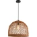 Favourite Gamble 4878-1P Уличный подвесной влагозащищенный светильник из ротанга коричневого цвета, диаметр 40см, под сменную лампу Е27, IP44, 220В, габаритные размеры в мм H1820xD400xHm350