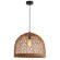 Favourite Gamble 4878-1P Уличный подвесной влагозащищенный светильник из ротанга коричневого цвета, диаметр 40см, под сменную лампу Е27, IP44, 220В, габаритные размеры в мм H1820xD400xHm350