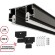 Novotech VECTOR 135323 Черный 2м магнитный шинопровод, универсальный монтаж в гарпунные (ПВХ) и демпферные (тканевые) натяжные потолки системой крепления полотна CLAMP, в комплекте торцевые заглушки 2шт и соединит. планки 4шт, IP20 220V