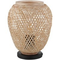 43263 Настол. лампа DEMBLEBY, 1x40W (E27), ?200, H1100, осн.?115, сталь, черный/дерево, натуральный