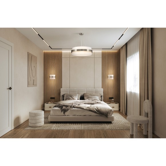 Люстра потолочная с тканевым абажуром под 3 лампы цоколя E14 Freya Bride FR5367CL-03N