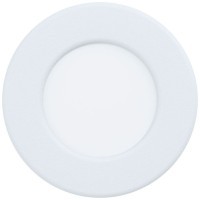 99202 Светодиодный встраиваемый светильник FUEVA 5, 2,7W (LED), ?86, ET26, IP44, 300lm, 3000K, сталь, бел