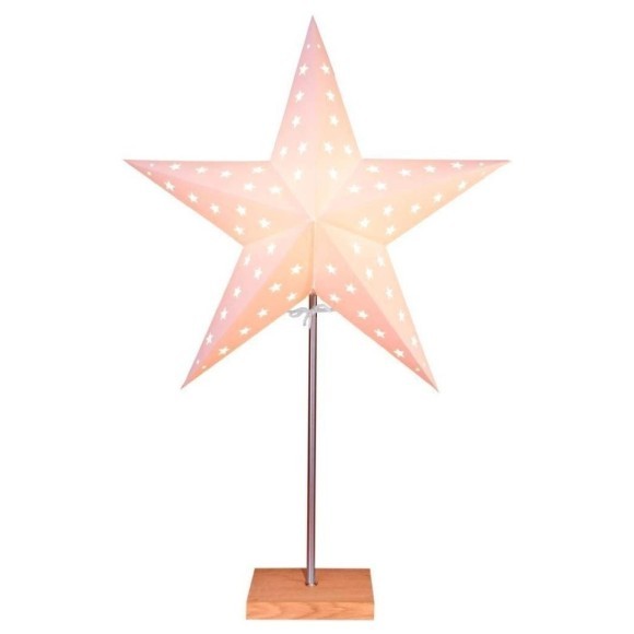 Светильник STAR DOT, 1X25W, (E14) 220V, 43х65 см, картон, белый, дерево, природный, металл, серебряный Eglo Leo 233-05