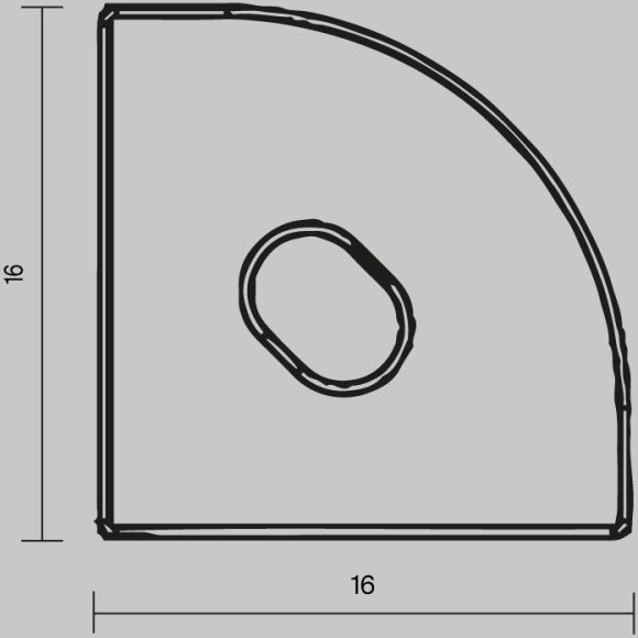 Комплект заглушек (для профиля 16×16) 2 шт., 642029