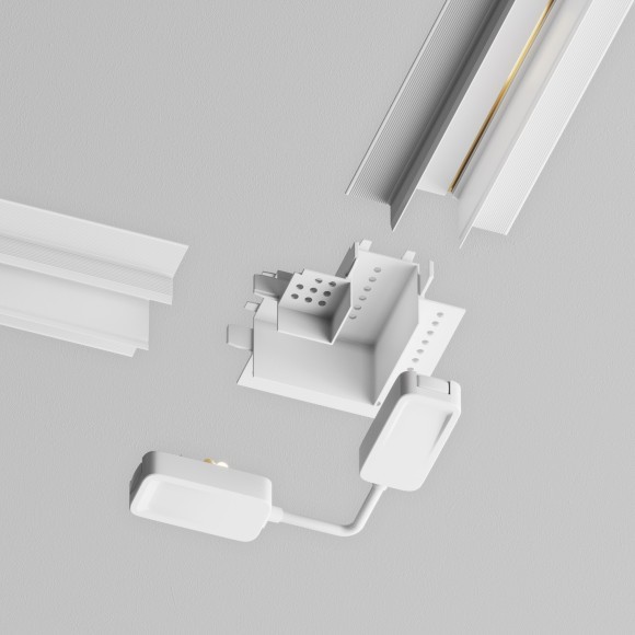 Коннектор угловой для встраиваемого в ГКЛ 12.5мм шинопровода Maytoni Radity TRA084CL-12W
