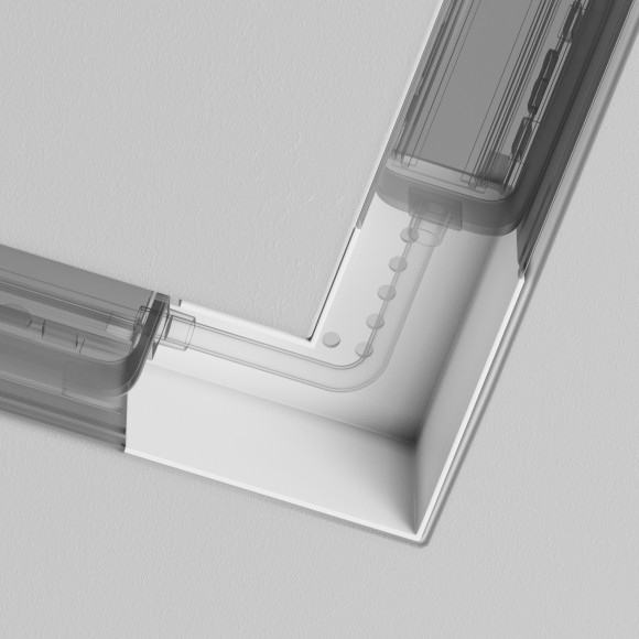 Коннектор угловой для встраиваемого в ГКЛ 12.5мм шинопровода Maytoni Radity TRA084CL-12W