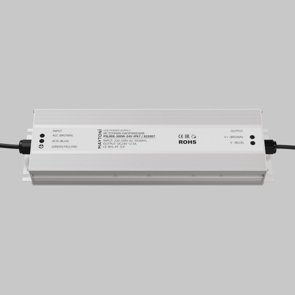 Maytoni PSL008-300W-24V-IP67 822007 Блок питания влагозащищенный (драйвер, трансформатор) 220-24В, 300Ватт, IP67