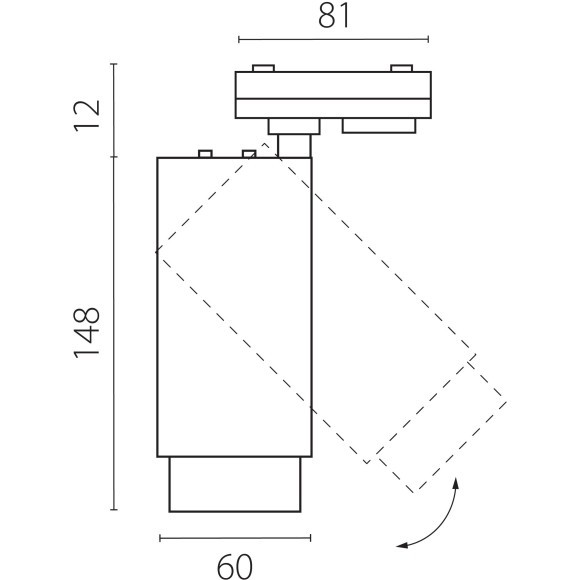 218027 Однофазный черный двужильный спот с выбором мощности 10-15-22Вт, цветовой температуры 3000-4000-6000 и угла освещения 15-60° Lightstar BARRA Fuoco P+CCT