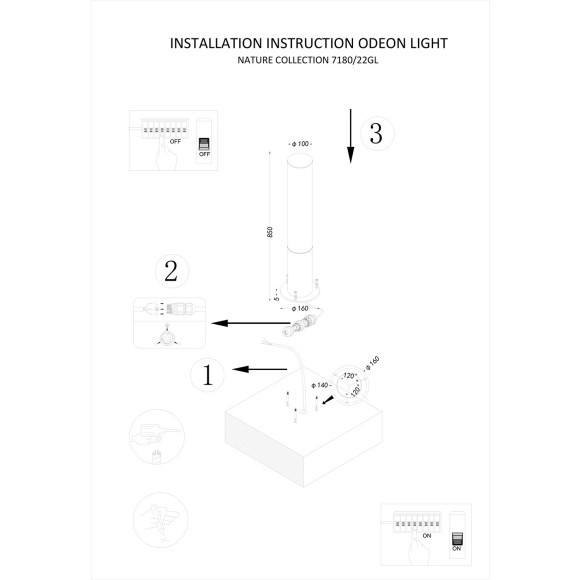 Уличный светильник IP65 LED 22W 2500Лм 3000K 281° 220-240V CORTENA 7180/22GL