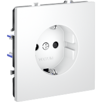 VLS040202 Розетка встраиваемая с заземлением и защитными шторками максимальный ток 16 Ампер (3500 Ватт) белого матового цвета VOLTUM S70 (белый матовый)