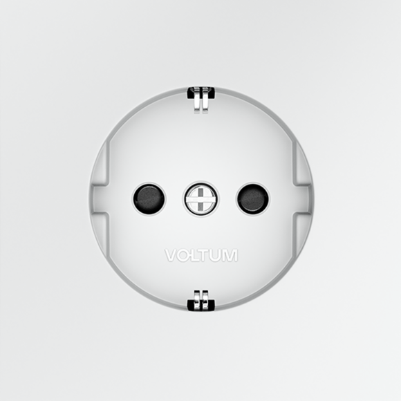 VLS040202 Розетка встраиваемая с заземлением и защитными шторками максимальный ток 16 Ампер (3500 Ватт) белого матового цвета VOLTUM S70 (белый матовый)