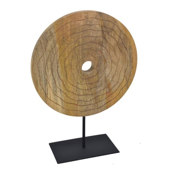 427056 HOKUTA Статуэтка декоративная дерево сталь натуральный черный L260 B100 H355