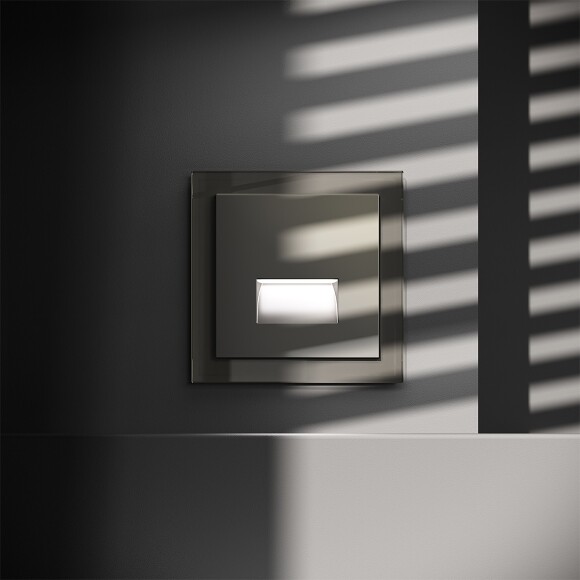 VLS070604 Подсветка светодиодная встраиваемая в подрозетник (без рамки) шелкового цвета VOLTUM S70, 3000 Кельвинов, 1 Ватт, 120 Градусов (шелк)