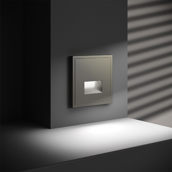 VLS070604 Подсветка светодиодная встраиваемая в подрозетник (без рамки) шелкового цвета VOLTUM S70, 3000 Кельвинов, 1 Ватт, 120 Градусов (шелк)