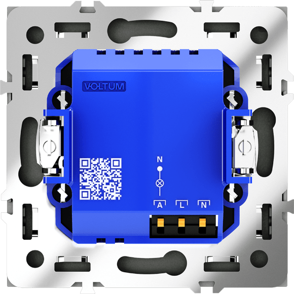 VLS070506 Датчик движения встраиваемый титанового цвета. Расстояние до 9 м, угол до 120°, мощность 500 Ватт VOLTUM S70 (титан)