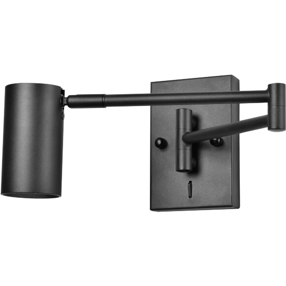 Бра Lightstar Loft 765637 черное матовое, настенный спот цилиндр под лампу GU10, поворотный светильник прикроватный для направленного света Бра Lightstar Loft 765637 черное матовое, настенный спот цилиндр под лампу GU10, поворотный светильник прикроватный для направленного света