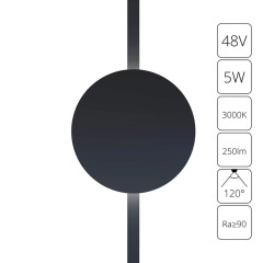 A1163PL-1BK Трековый магнитный светодиодный светильник Arte Lamp Rapid 48V CRI90+ 3000К 250Лм 120° 5Вт