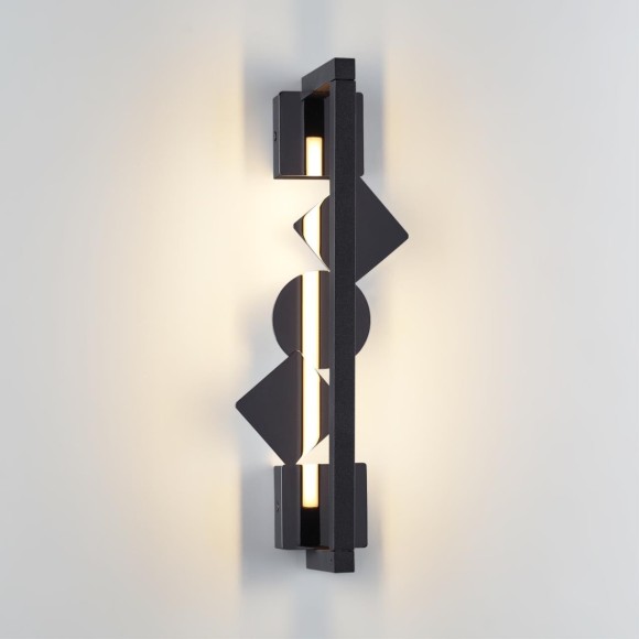 6690/7WL HIGHTECH ODL_EX24 017 Настенный светильник черный/черн полиров/металл/акрил поворотный на 360° IP20 LED 7W 184Лм 3000K GEOS