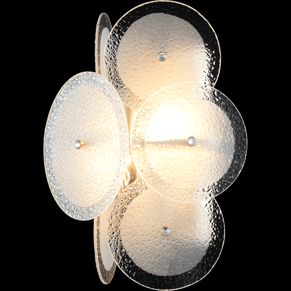 Crystal Lux DANDELION AP2 GOLD 4060/402 Бра настенное дизайнерское золото белое, лампы 2xE14 макс. 40Вт, декоративный светильник на стену, без выключателя