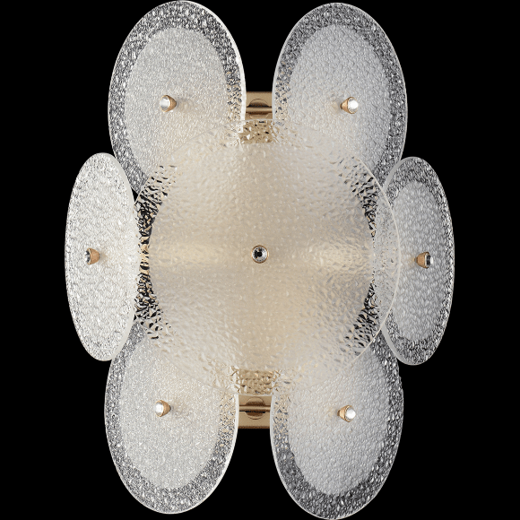 Crystal Lux DANDELION AP2 GOLD 4060/402 Бра настенное дизайнерское золото белое, лампы 2xE14 макс. 40Вт, декоративный светильник на стену, без выключателя