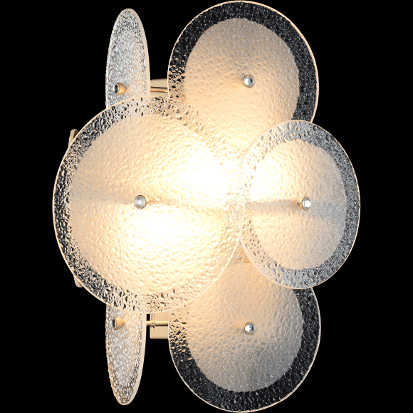 Crystal Lux DANDELION AP2 GOLD 4060/402 Бра настенное дизайнерское золото белое, лампы 2xE14 макс. 40Вт, декоративный светильник на стену, без выключателя