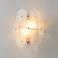 Crystal Lux DANDELION AP2 GOLD 4060/402 Бра настенное дизайнерское золото белое, лампы 2xE14 макс. 40Вт, декоративный светильник на стену, без выключателя