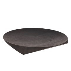 427139 KABACAN Декоративный поднос дерево темно-коричневый D300, H40