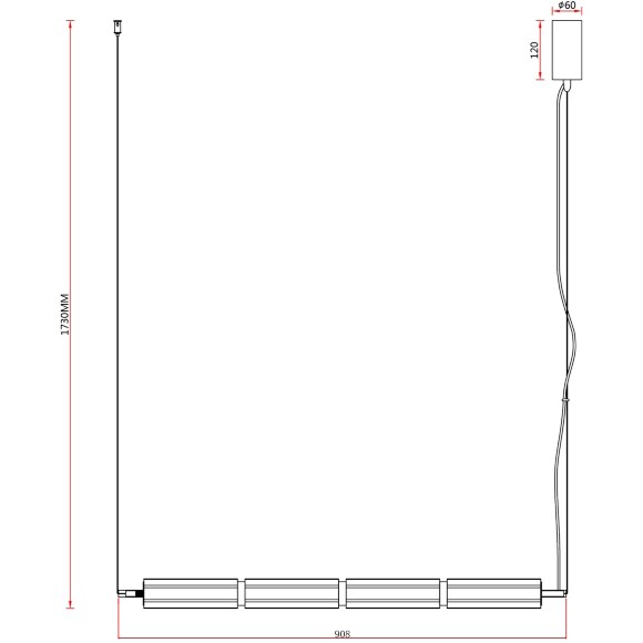 Favourite Hexagoni 4776-4P Современный линейный подвесной светодиодный светильник с возм. крепления горизонтально и вертикально, черный металл, плафон стекло дымчатое, LED 14Вт 3000K 590Лм CRI90 IP20 220В