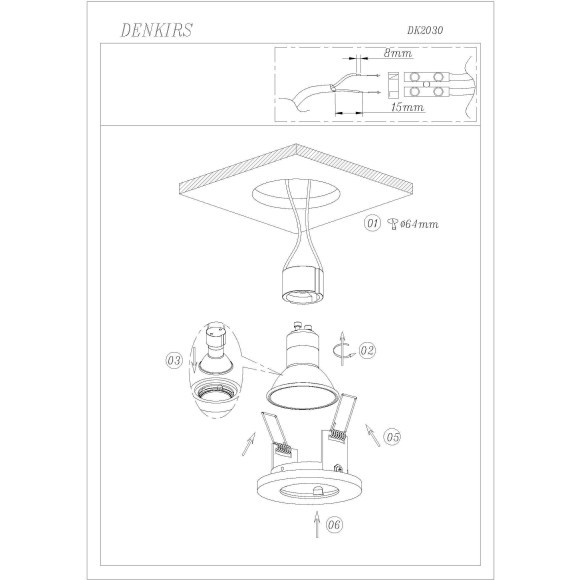 Точечный светильник  DK2030-BK