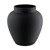 421209 ASINDRO Ваза декоративная стеклянная черная H235, Ø220