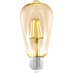 11521 Светодиодная лампа филаментная ST64, 4W (E27), L140, 2200K, 220lm, янтарь