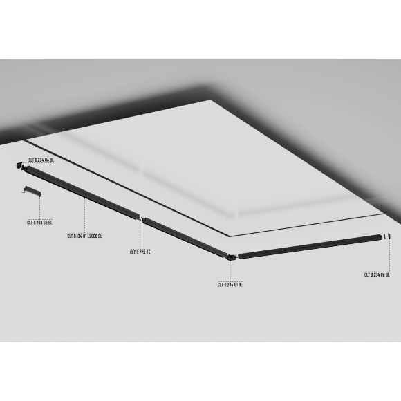 Встраиваемый магнитный трек Crystal Lux Space Crystal Lux CLT 0.134 01 L3000 BL 1407/029