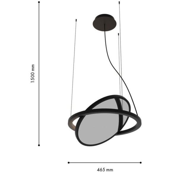 4636-1P, подвес, D460xH500/1500, LEDx30W, 2625LM, 4000K, IP20, included 4636-1P, подвес, D460xH500/1500, LEDx30W, 2625LM, 4000K, IP20, included