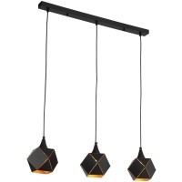 SL258.403.03 Подвесной черный декоративный светильник для установки над столом, под лампы Е14 3x40W ST Luce ENIGMA