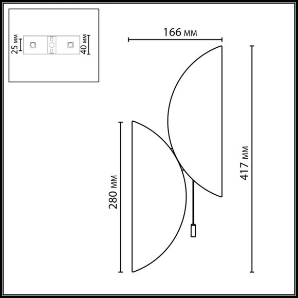 Настенный светильник IP20 LED G9 5W 220-240V SILK 7067/2W