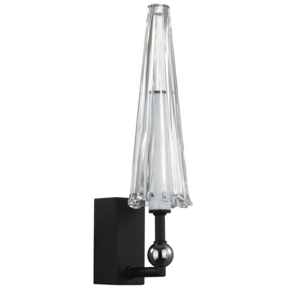 5429/5WL MODERN ODL_EX24 черный матов./прозрачный/металл/стекло/акрил Бра LED 5W 3000K 350Лм FUNGO