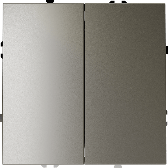 VLS020104 Выключатель встраиваемый двухклавишный шелкового цвета 10А (2200 Ватт) VOLTUM S70 (шелк)