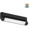 Novotech ITER 359799 Черный накладной линейный светильник длиной 26см, с поворотными плафоном и CCT переключением цветовой температуры LED 12Вт 770Лм 110° CRI≥90 2700-3200-4000К IP20 220V