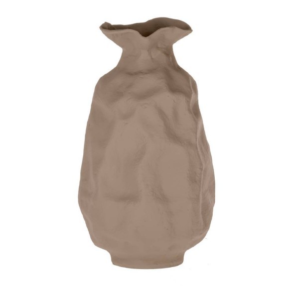 421144 TULUNAN Декоративная ваза L240, B220, H420, алюминий, песочный