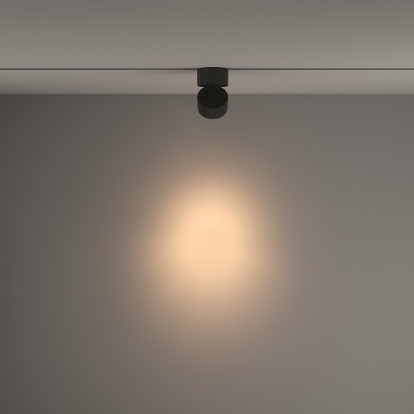 Однофазный двужильный светодиодный трековый светильник Maytoni Unity TR084-1-15W3K-B Yin 3000К 950Лм CRI90+ 24° 15Вт